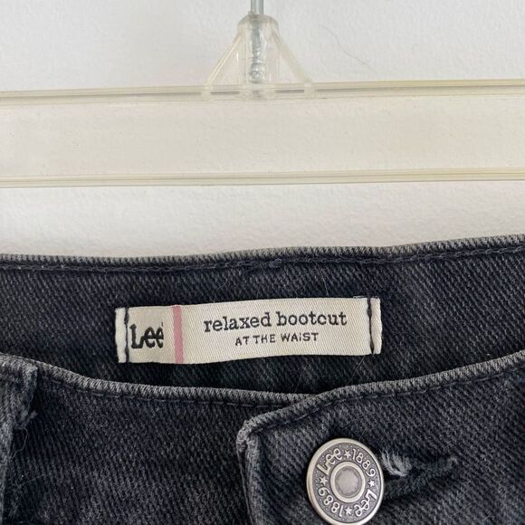 Y2K Lee Black Relaxed Boot Cut Jeans - Picture 3 of 4